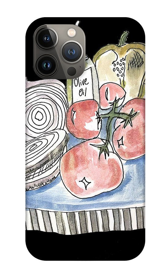 Olive Oil Veg Board Watercolor - Phone Case