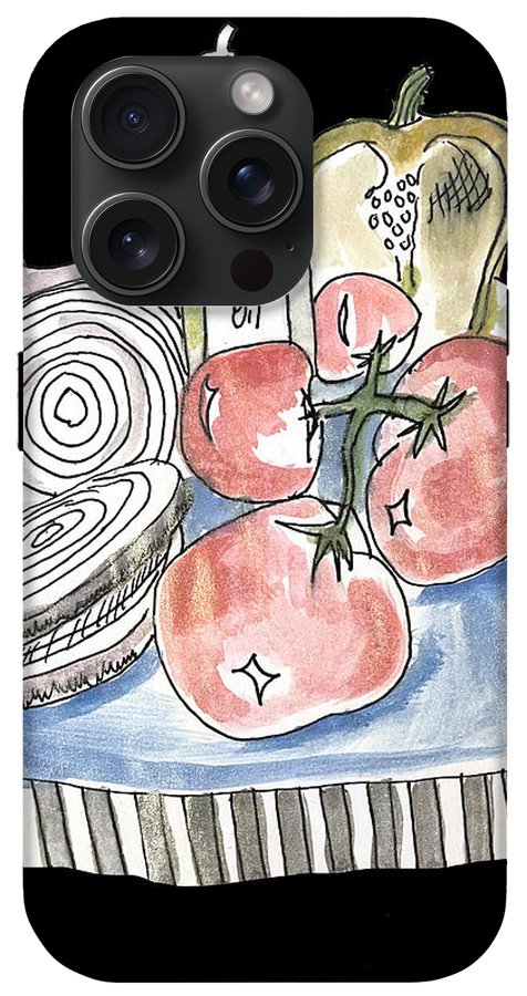 Olive Oil Veg Board Watercolor - Phone Case