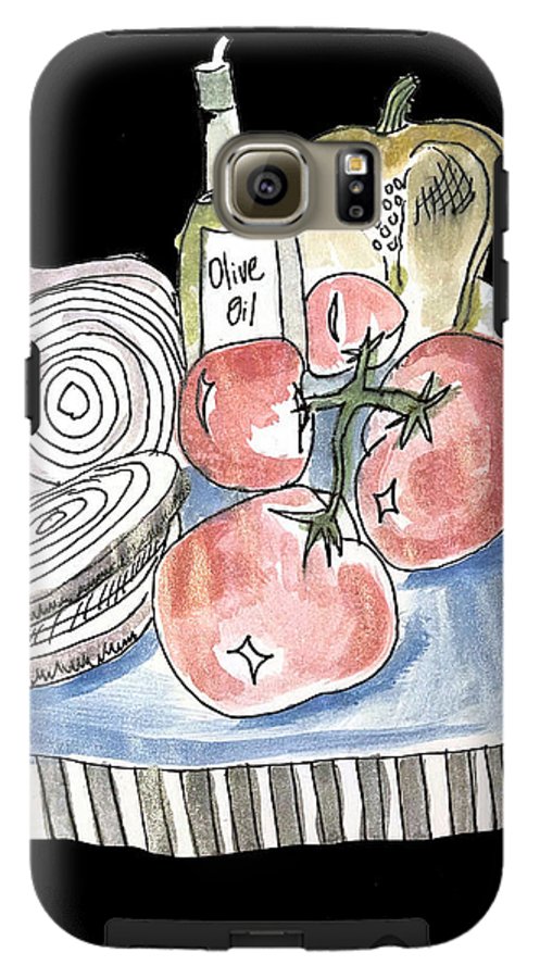 Olive Oil Veg Board Watercolor - Phone Case