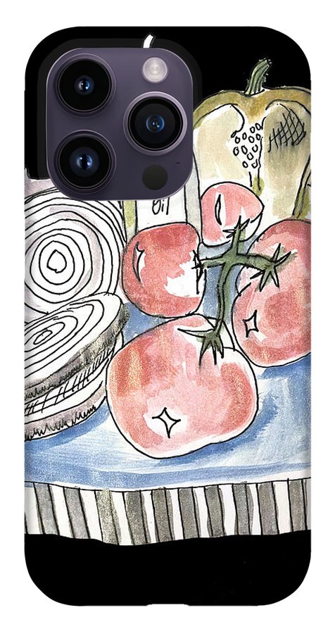 Olive Oil Veg Board Watercolor - Phone Case