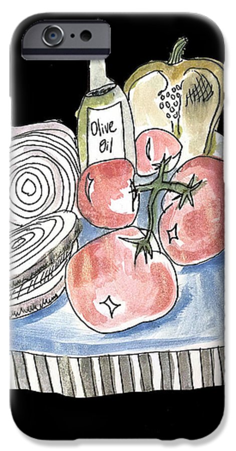 Olive Oil Veg Board Watercolor - Phone Case
