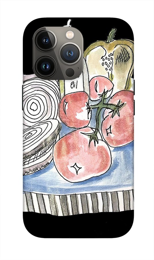 Olive Oil Veg Board Watercolor - Phone Case
