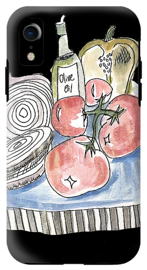 Olive Oil Veg Board Watercolor - Phone Case