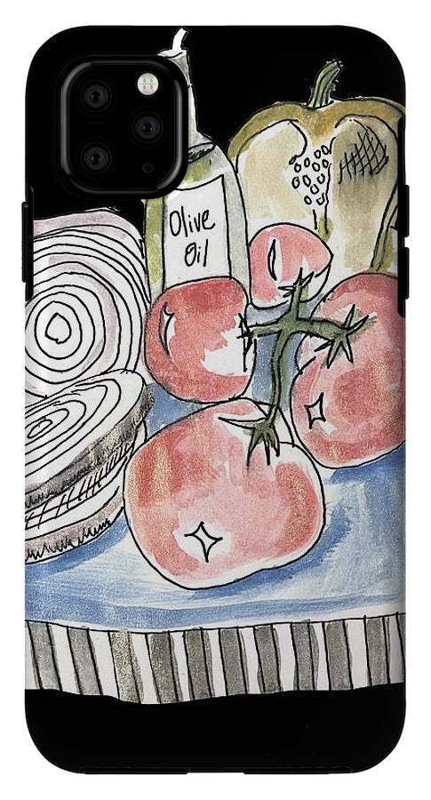 Olive Oil Veg Board Watercolor - Phone Case