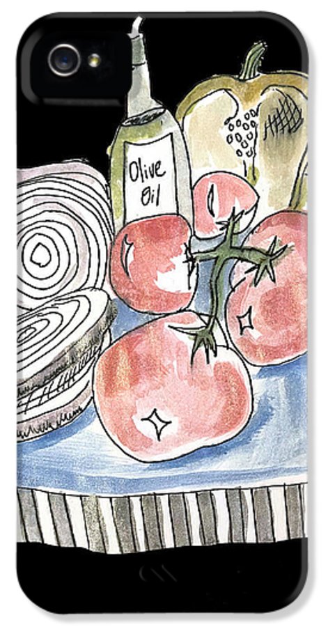 Olive Oil Veg Board Watercolor - Phone Case