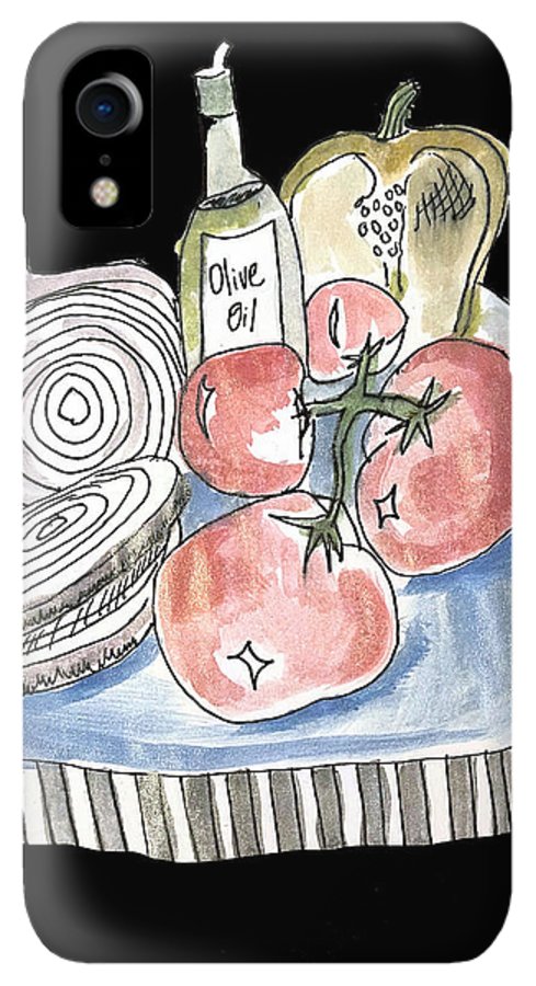 Olive Oil Veg Board Watercolor - Phone Case