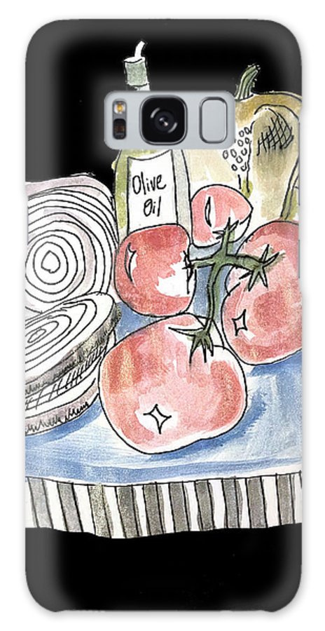 Olive Oil Veg Board Watercolor - Phone Case