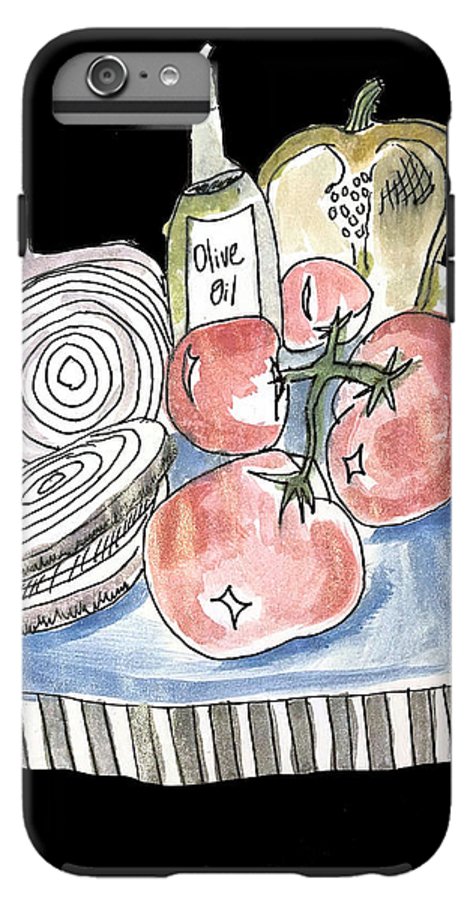Olive Oil Veg Board Watercolor - Phone Case