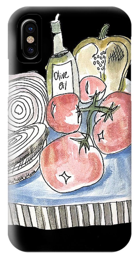 Olive Oil Veg Board Watercolor - Phone Case