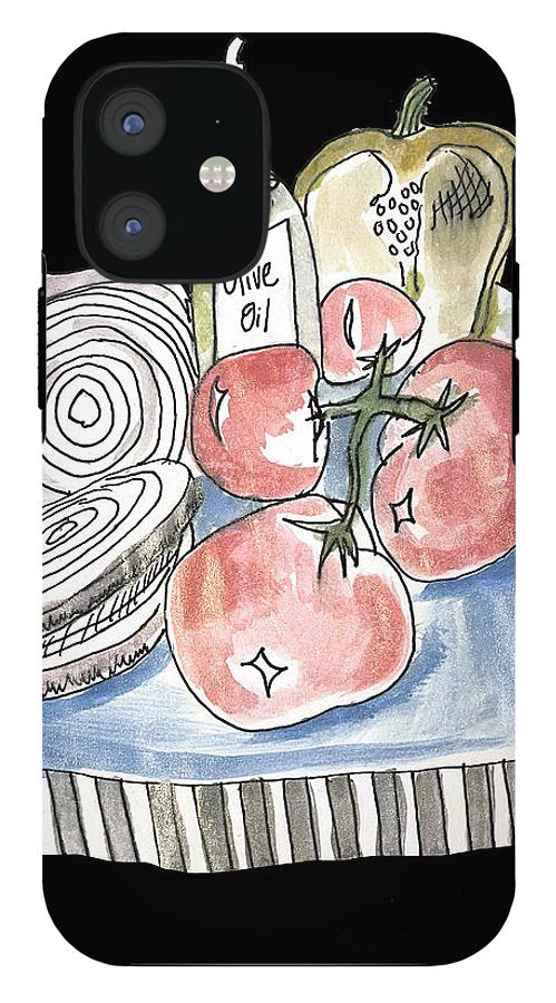 Olive Oil Veg Board Watercolor - Phone Case