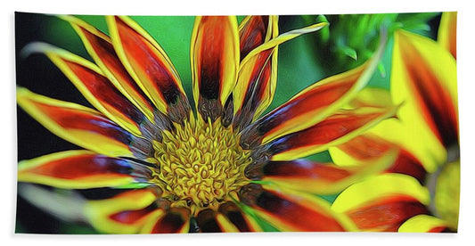 Orange and Yellow Flower - Bath Towel