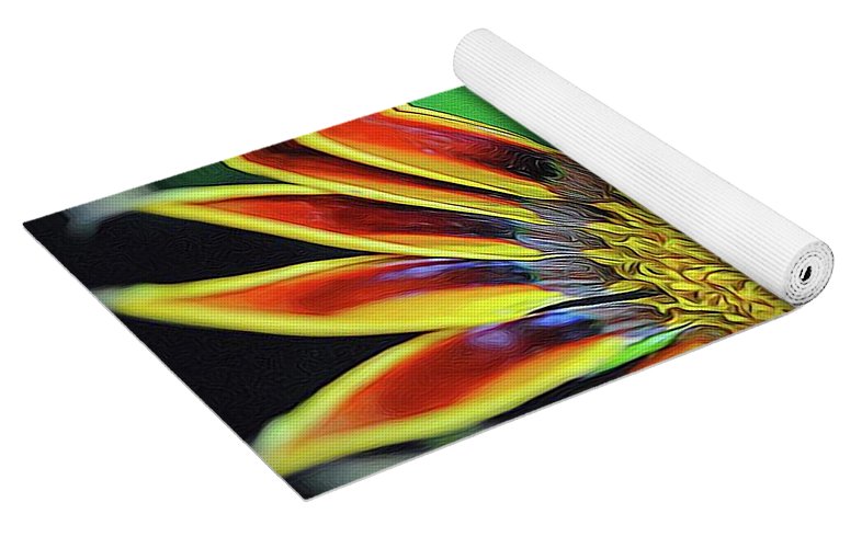 Orange and Yellow Flower - Yoga Mat