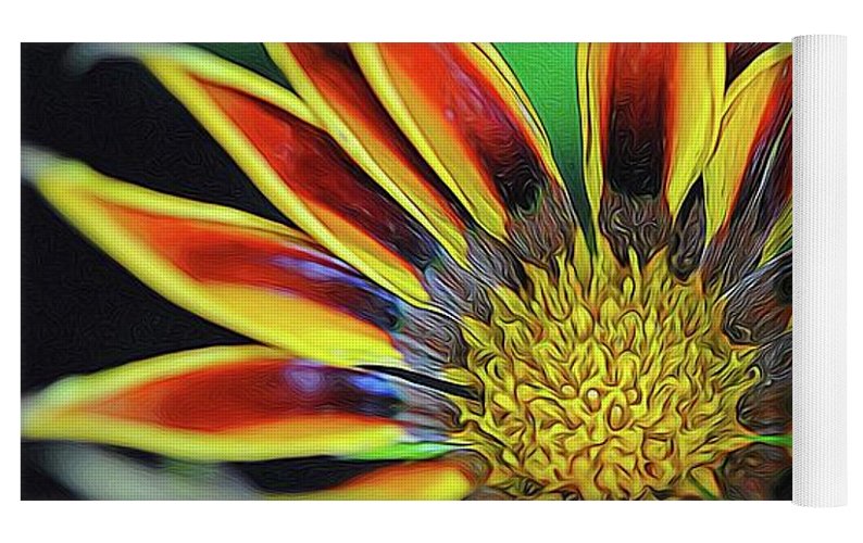 Orange and Yellow Flower - Yoga Mat