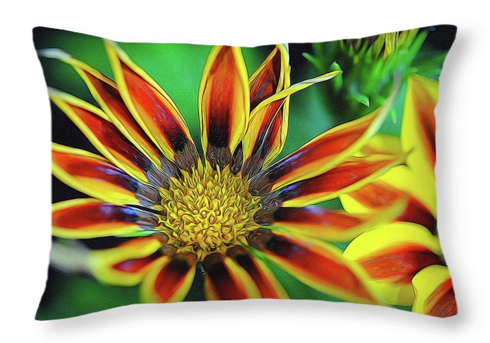 Orange and Yellow Flower - Throw Pillow