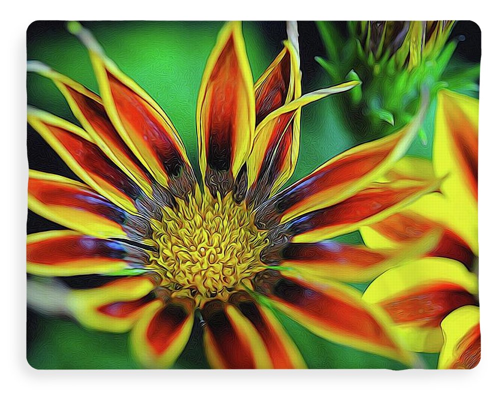Orange and Yellow Flower - Blanket