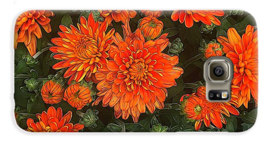 Orange Fall Mums - Phone Case