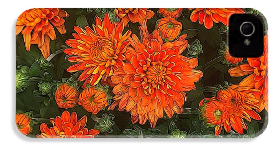 Orange Fall Mums - Phone Case