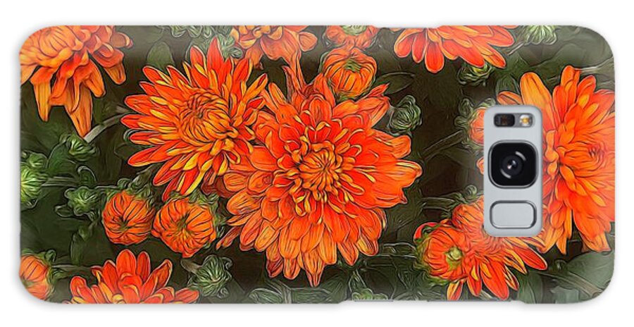 Orange Fall Mums - Phone Case