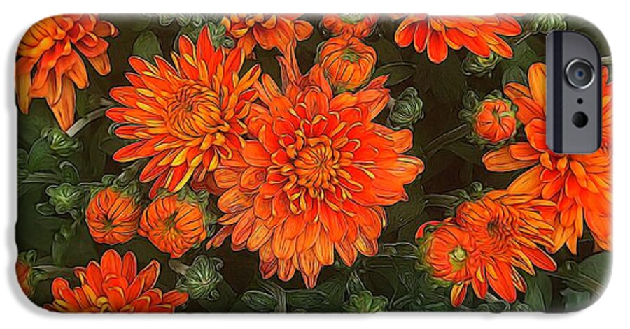 Orange Fall Mums - Phone Case