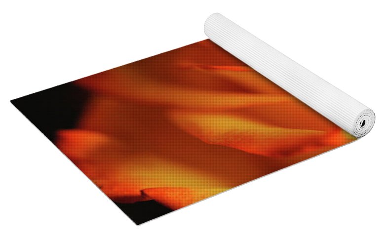 Orange Rose Close Up - Yoga Mat