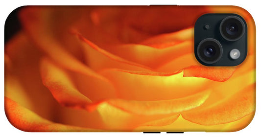 Orange Rose Close Up - Phone Case