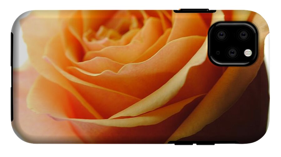 Orange Rose On White - Phone Case