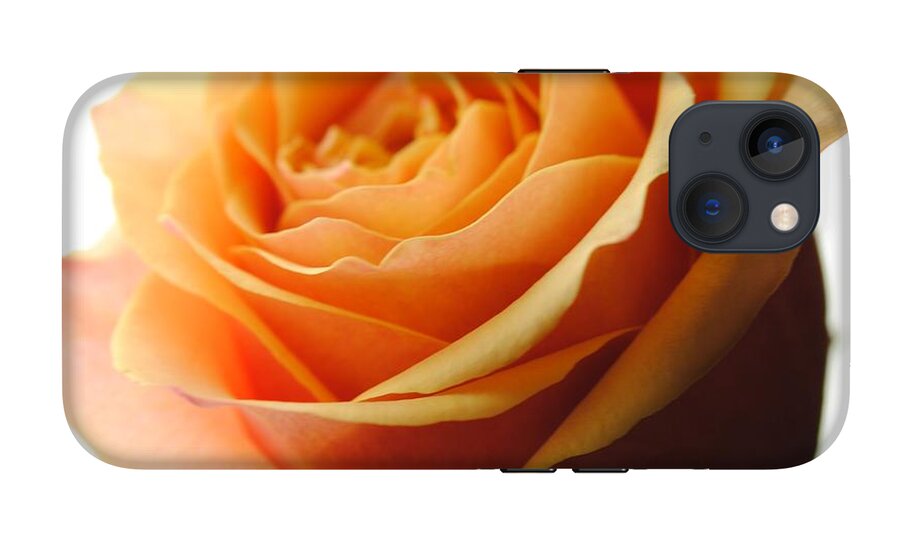 Orange Rose On White - Phone Case