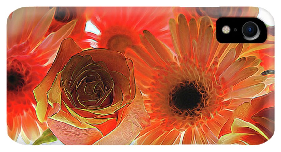 Orange Rose Pink Daisy - Phone Case