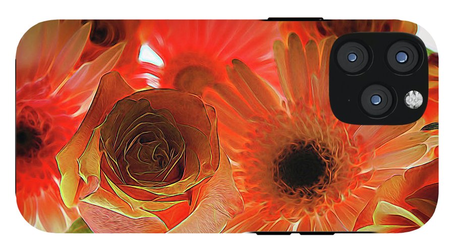 Orange Rose Pink Daisy - Phone Case