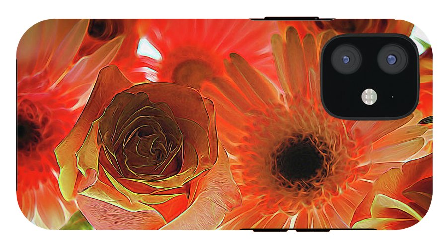 Orange Rose Pink Daisy - Phone Case