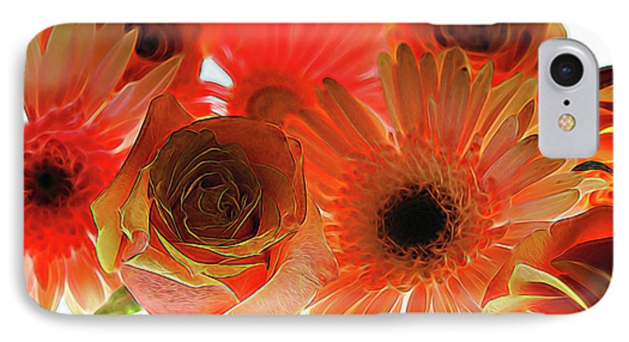 Orange Rose Pink Daisy - Phone Case