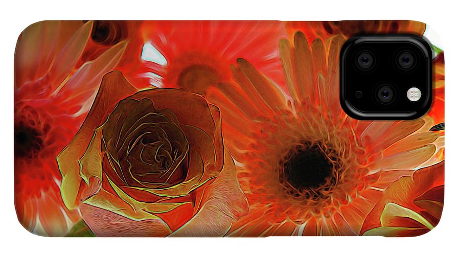 Orange Rose Pink Daisy - Phone Case