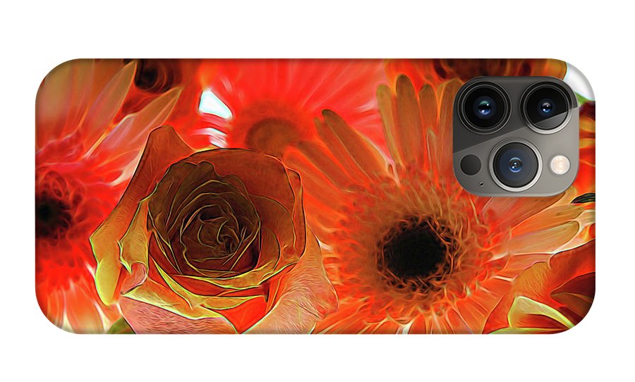 Orange Rose Pink Daisy - Phone Case