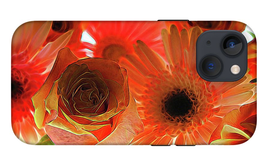 Orange Rose Pink Daisy - Phone Case