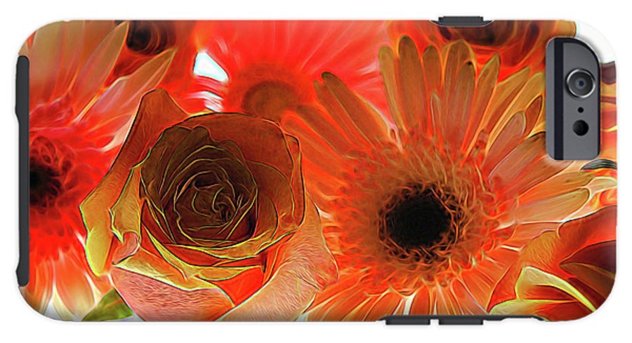 Orange Rose Pink Daisy - Phone Case