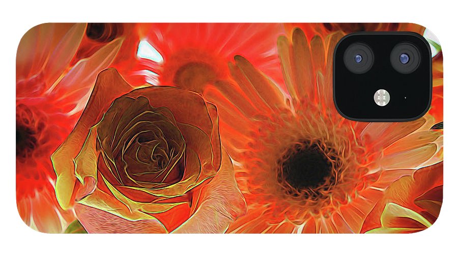 Orange Rose Pink Daisy - Phone Case