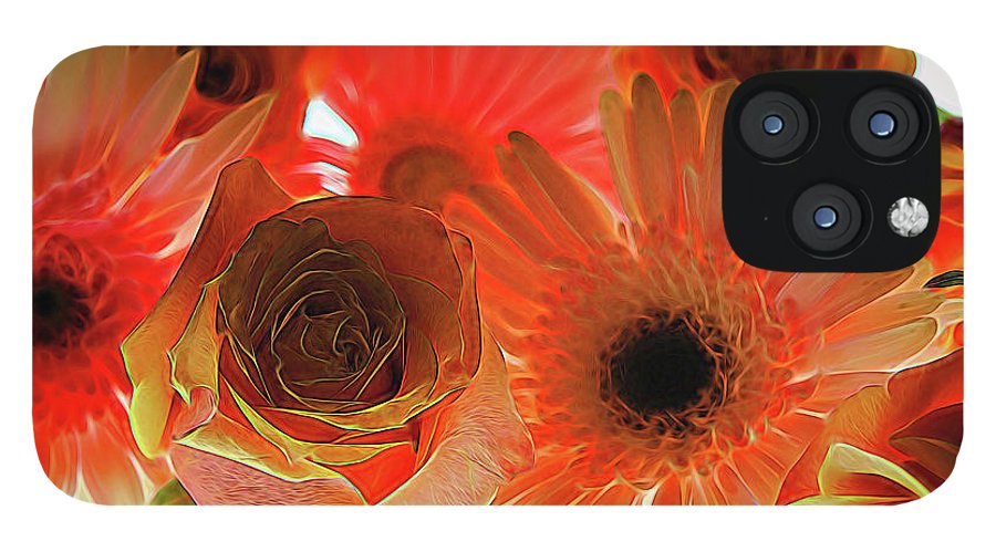 Orange Rose Pink Daisy - Phone Case