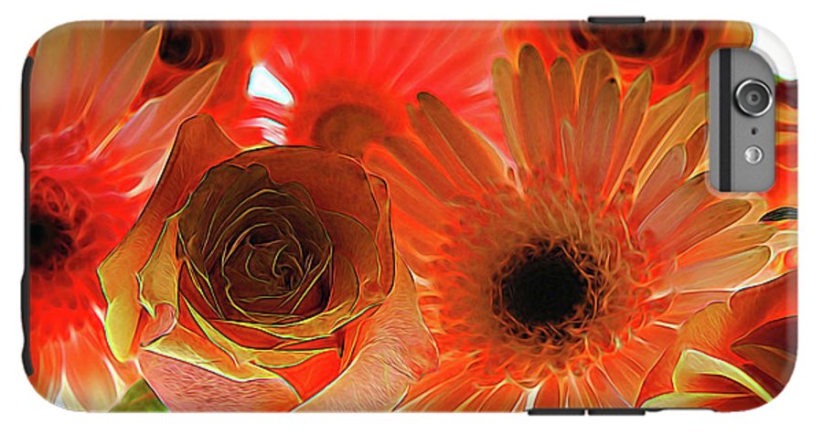 Orange Rose Pink Daisy - Phone Case