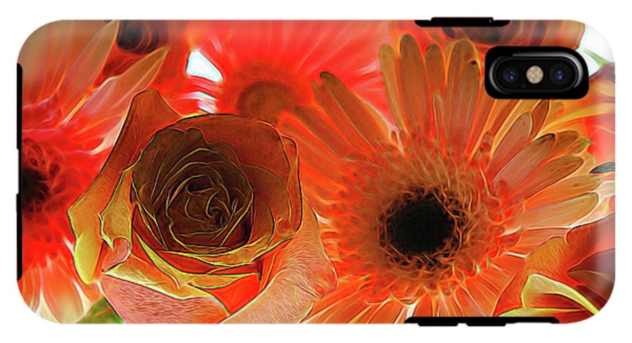 Orange Rose Pink Daisy - Phone Case