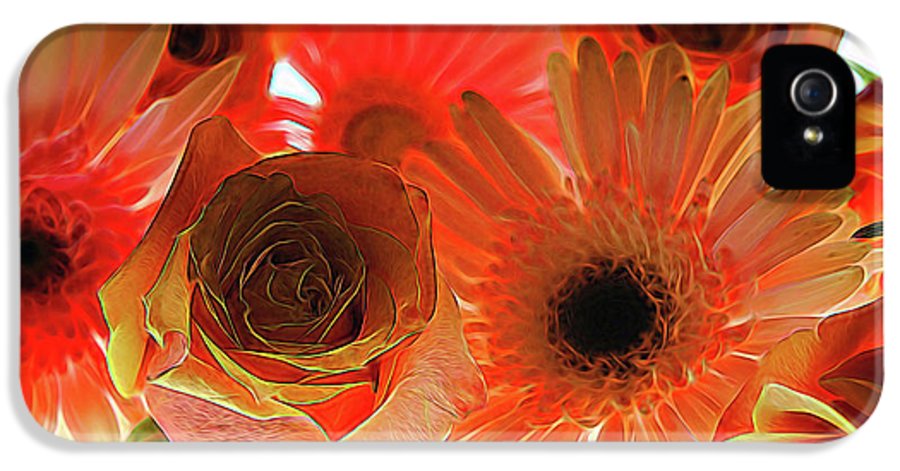 Orange Rose Pink Daisy - Phone Case