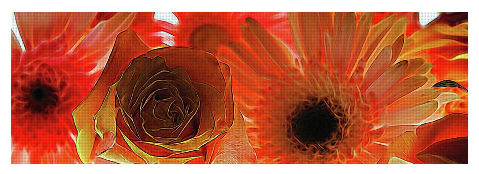 Orange Rose Pink Daisy - Yoga Mat