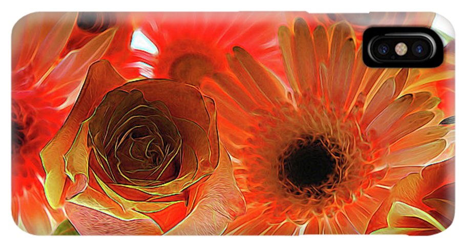 Orange Rose Pink Daisy - Phone Case