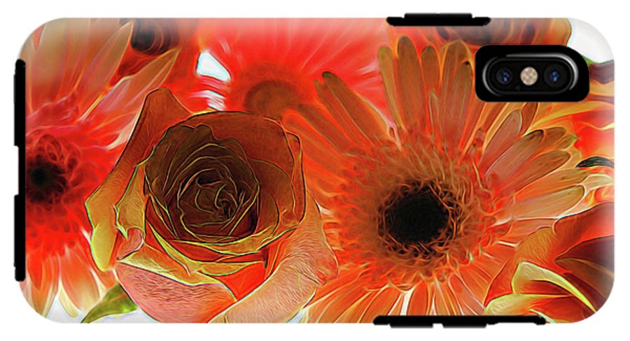 Orange Rose Pink Daisy - Phone Case