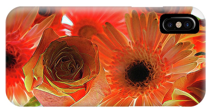 Orange Rose Pink Daisy - Phone Case