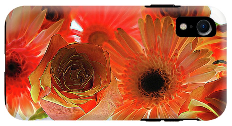 Orange Rose Pink Daisy - Phone Case