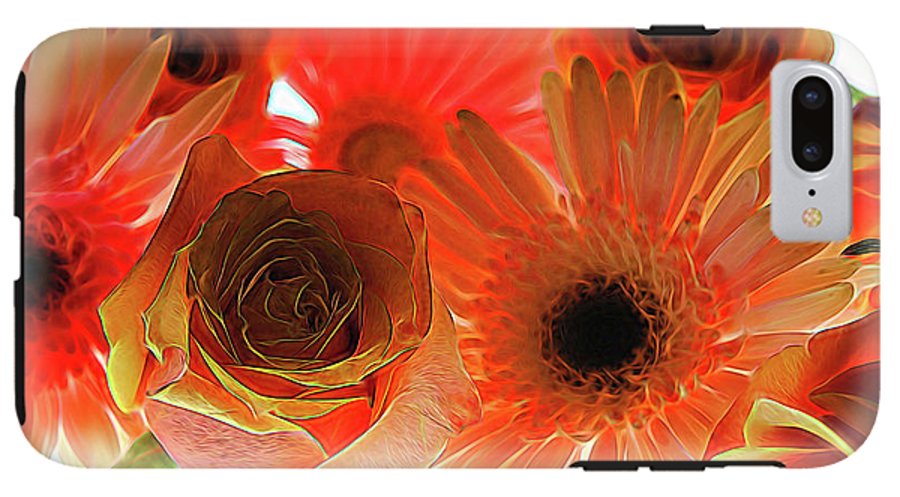 Orange Rose Pink Daisy - Phone Case
