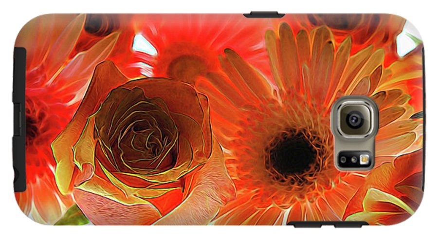 Orange Rose Pink Daisy - Phone Case