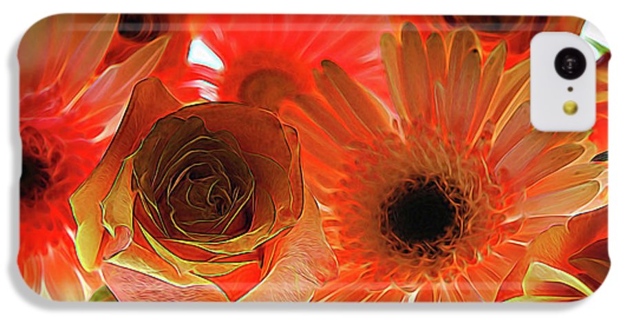 Orange Rose Pink Daisy - Phone Case