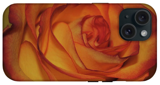 Orange Rose Portrait - Phone Case