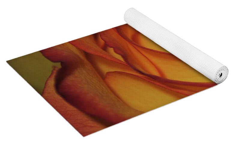 Orange Rose Portrait - Yoga Mat